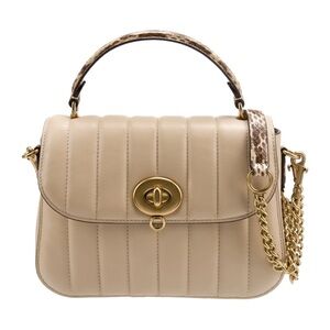 COACH x Jennifer Lopez Marley Top Handle Quilted Leather Bag